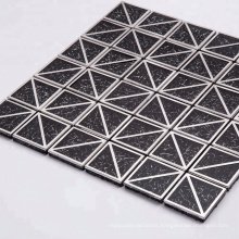 Fantastic square glass blend metal mosaic tiles for decoration